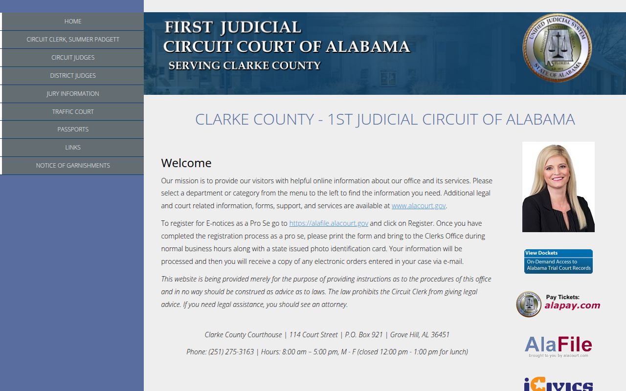 Clarke County Circuit Court information