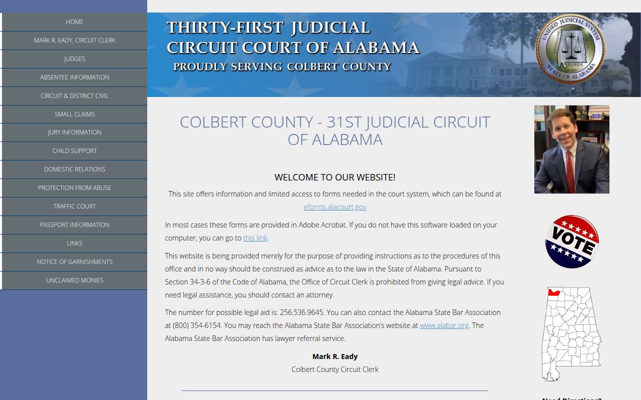 Colbert County Circuit Court portal