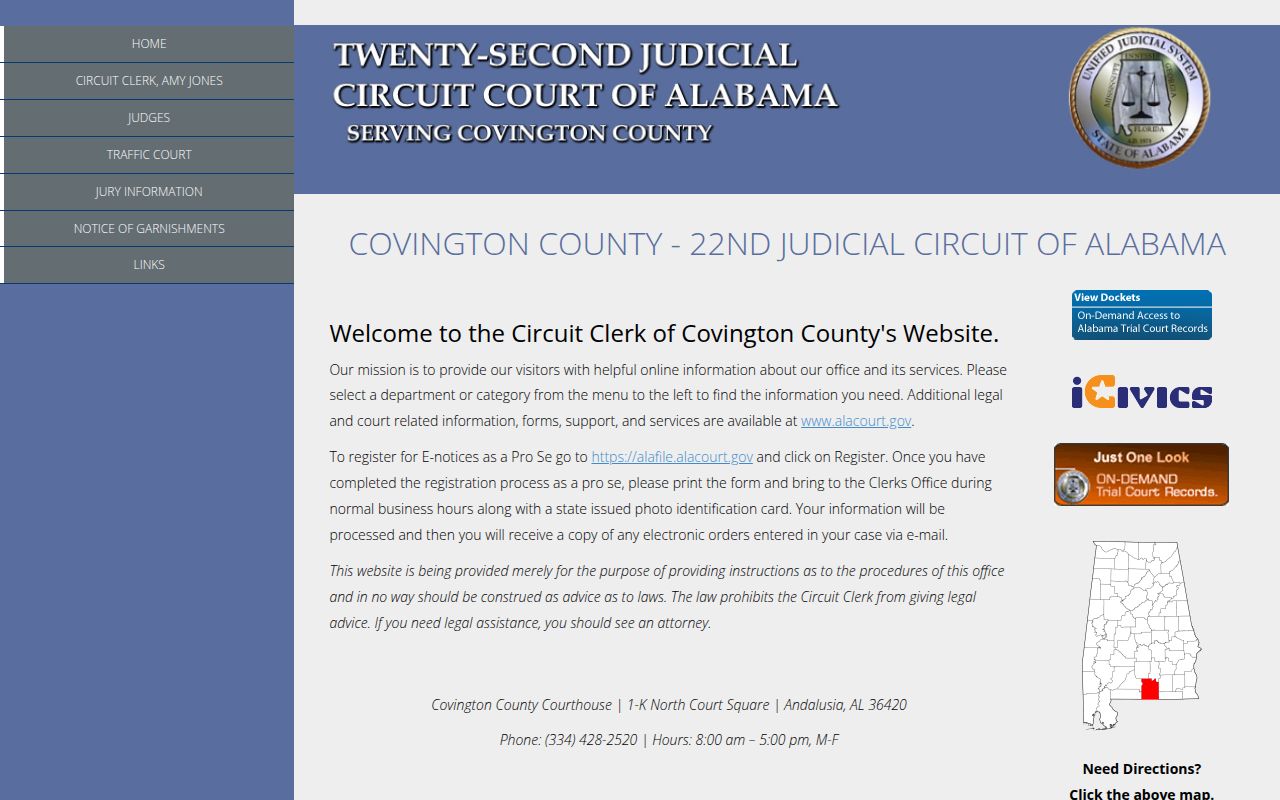 Covington County Circuit Court online access