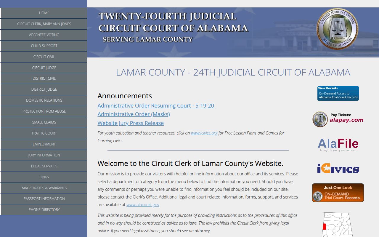 Lamar County Circuit Court Records