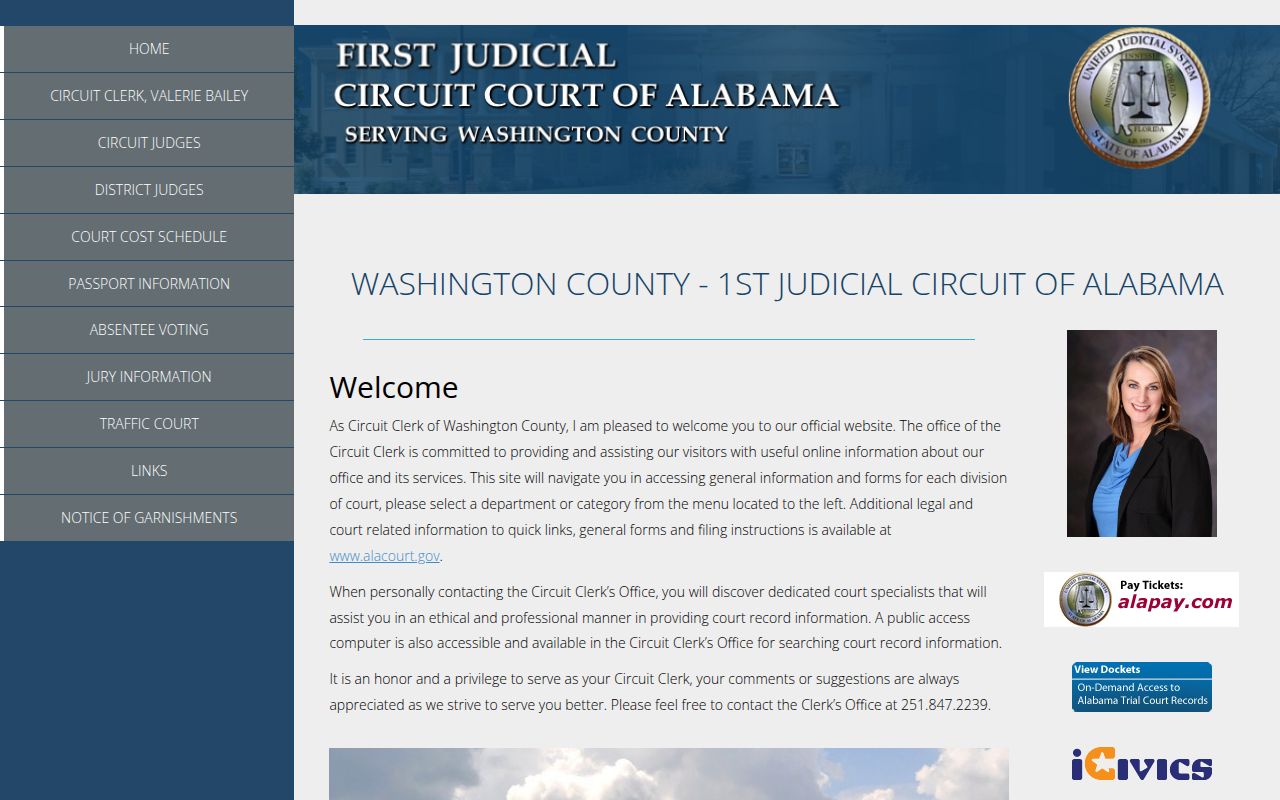 Washington County Circuit Court Alacourt page